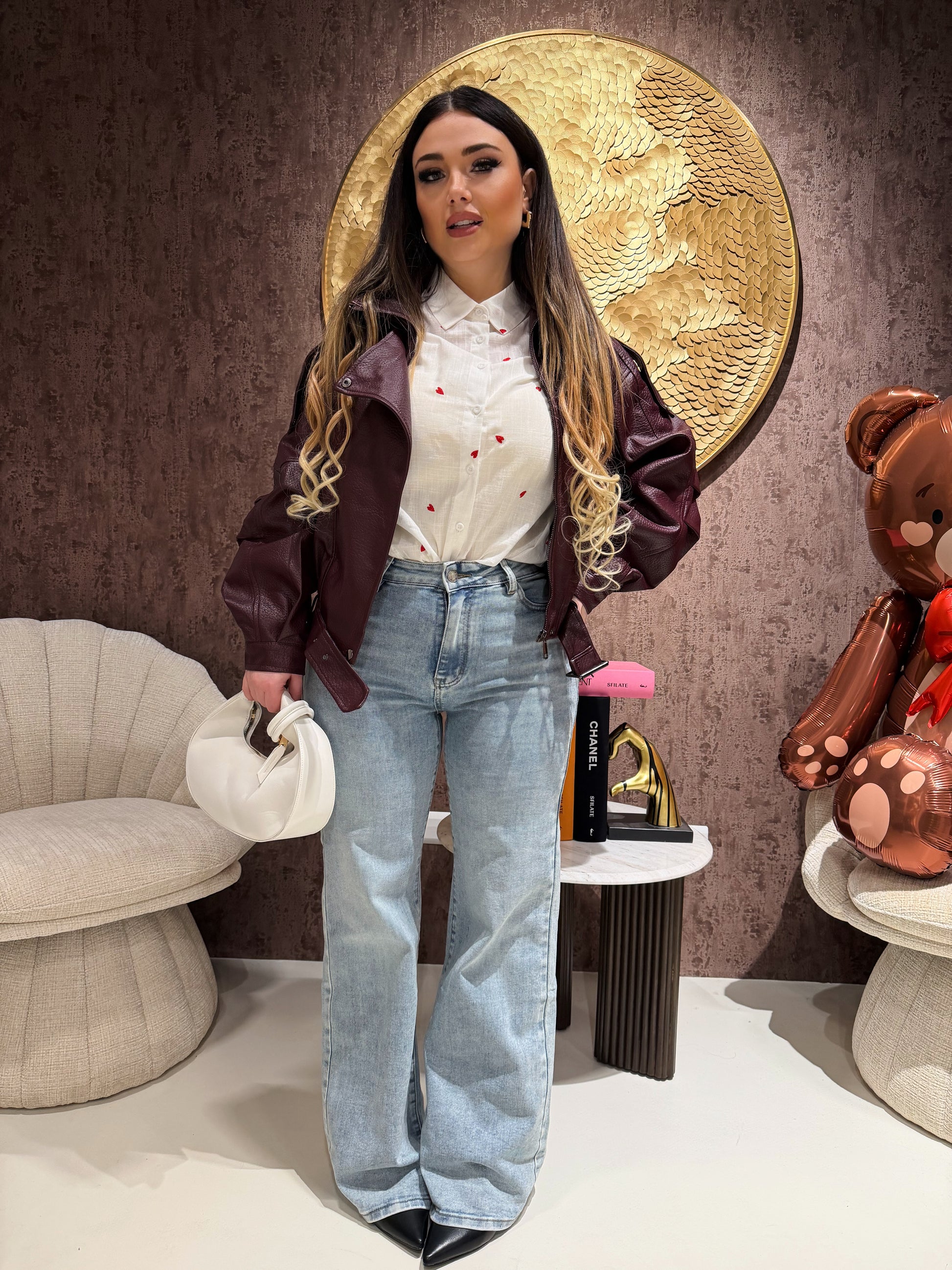 Camicia Valentin Cuoricini Ricamati - R.a. Boutique