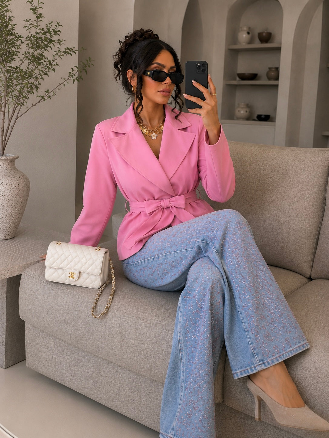 Giacca basic incrocio e fiocco - R.a. Boutique