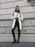 Cardigan bianco a trecce - R.a. Boutique 