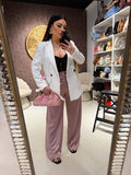 Giacca bianca con spalline imbottite foderata - R.a. Boutique