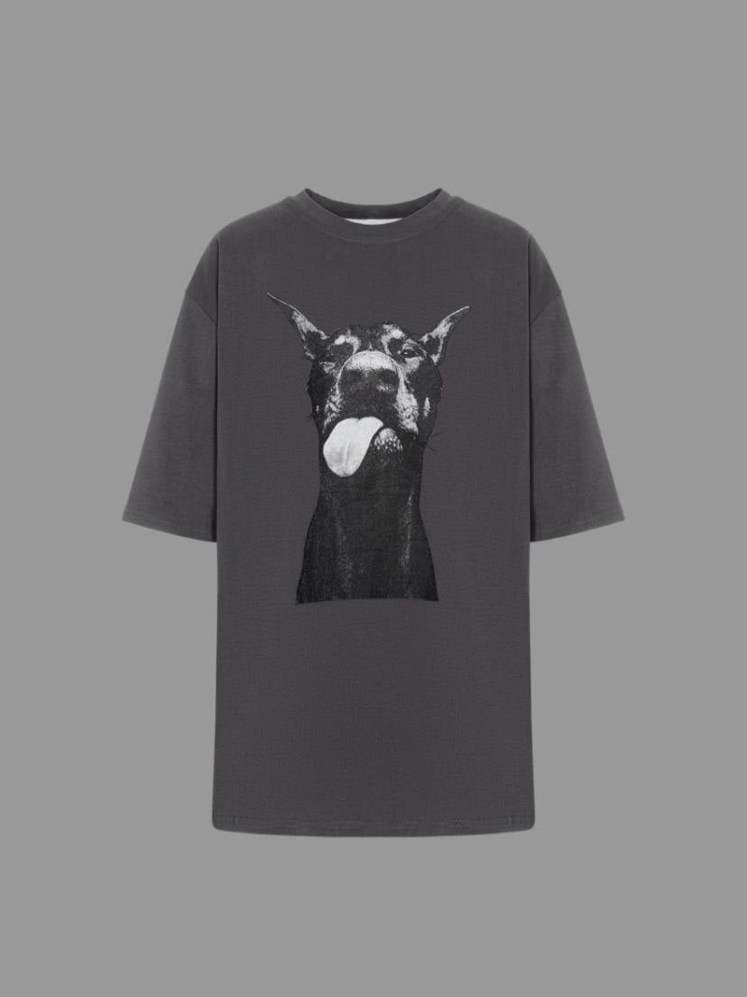 T-shirt grigio doberman - R.a. Boutique 