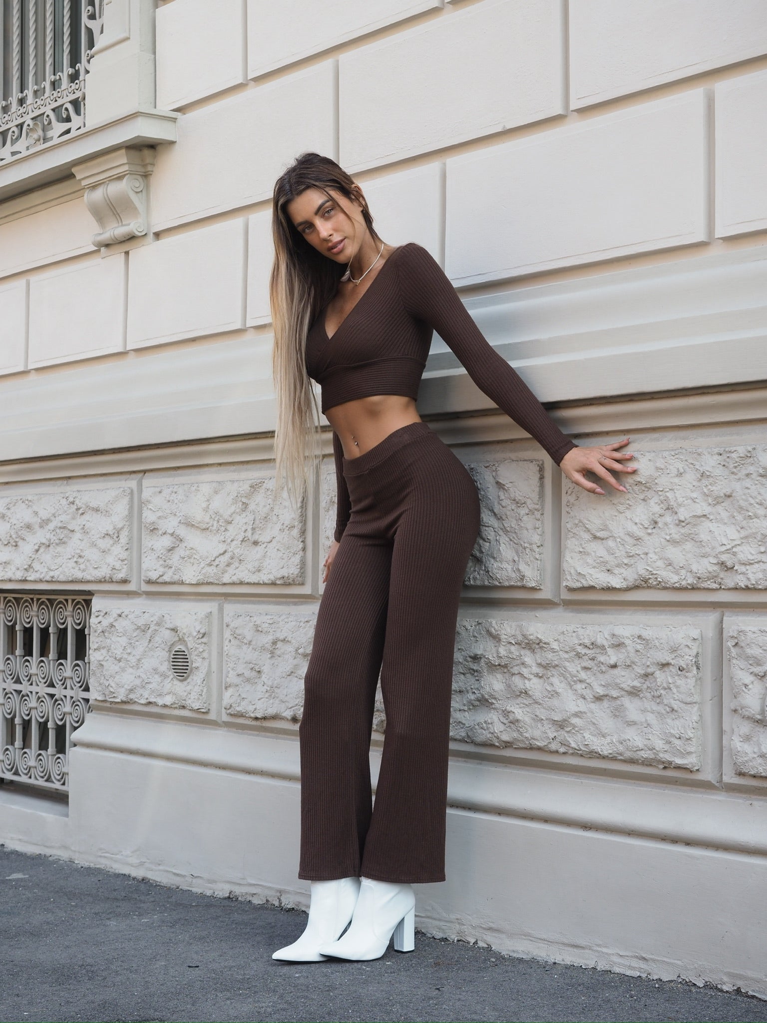 Completo casual/elegant choco - R.a. Boutique 