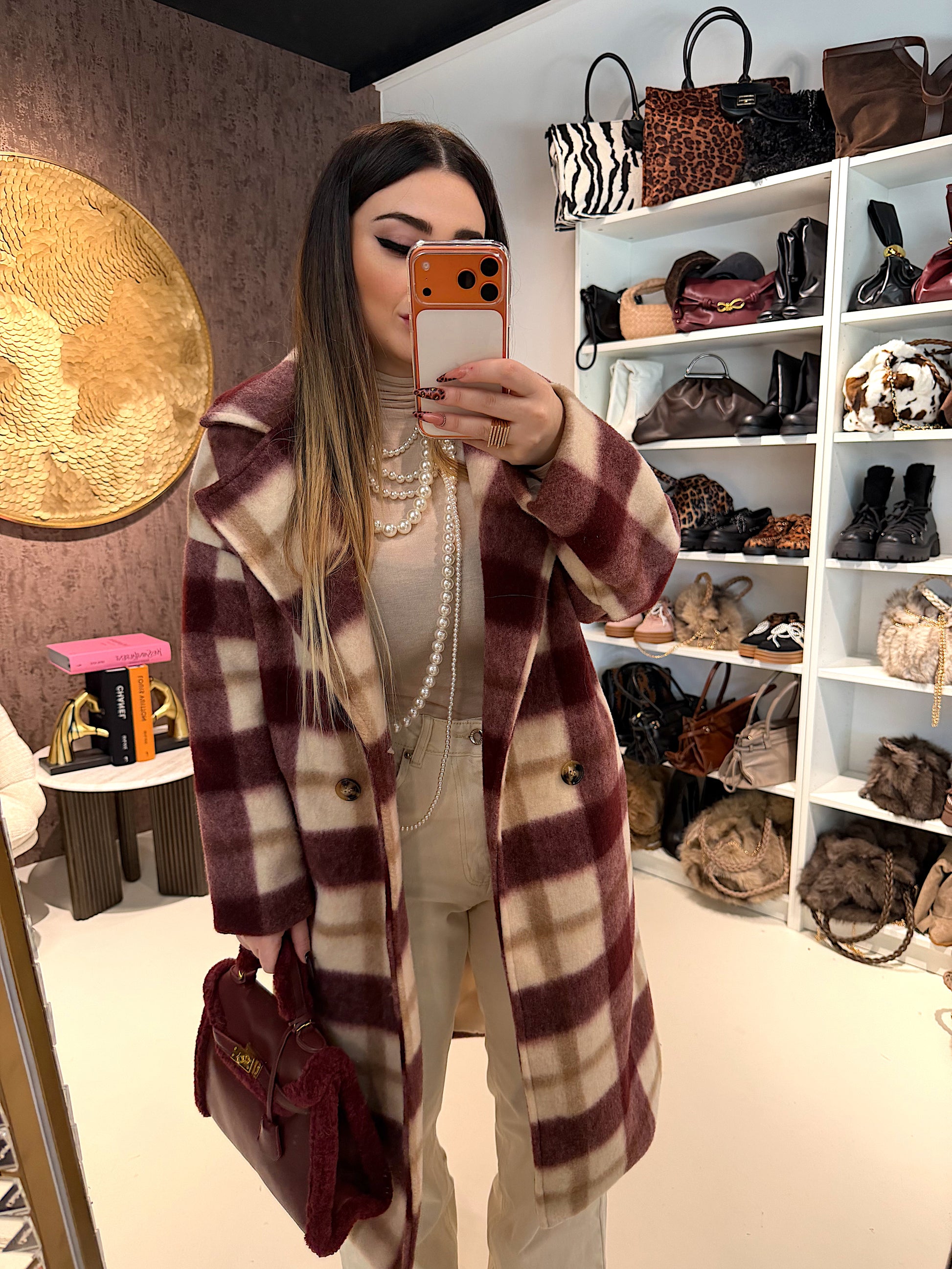 Cappotto check - R.a. Boutique