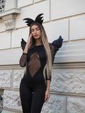 Tuta aderente con trasparenza (Dark Angel) - R.a. Boutique 
