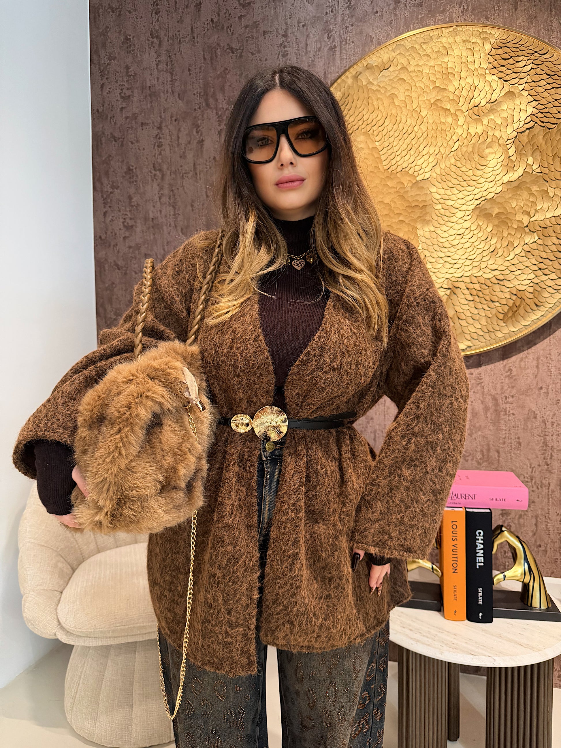 Cardigan Morbido Effetto Pelliccia - R.a. Boutique