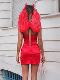 Abito in raso rosso ( Diavolo Halloween) - R.a. Boutique 