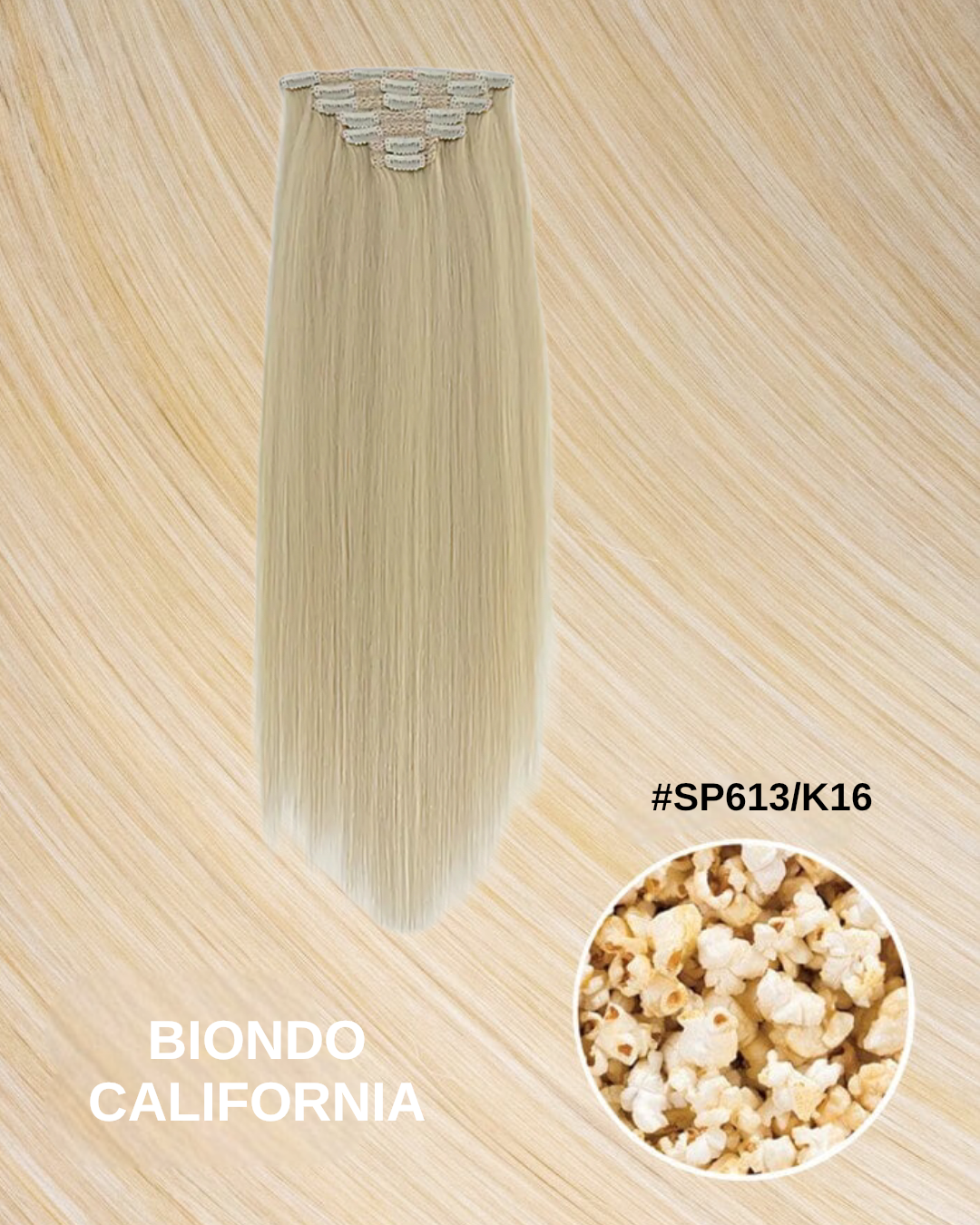 Extension 7 clip liscia Biondo sfumato - R.a. Boutique 