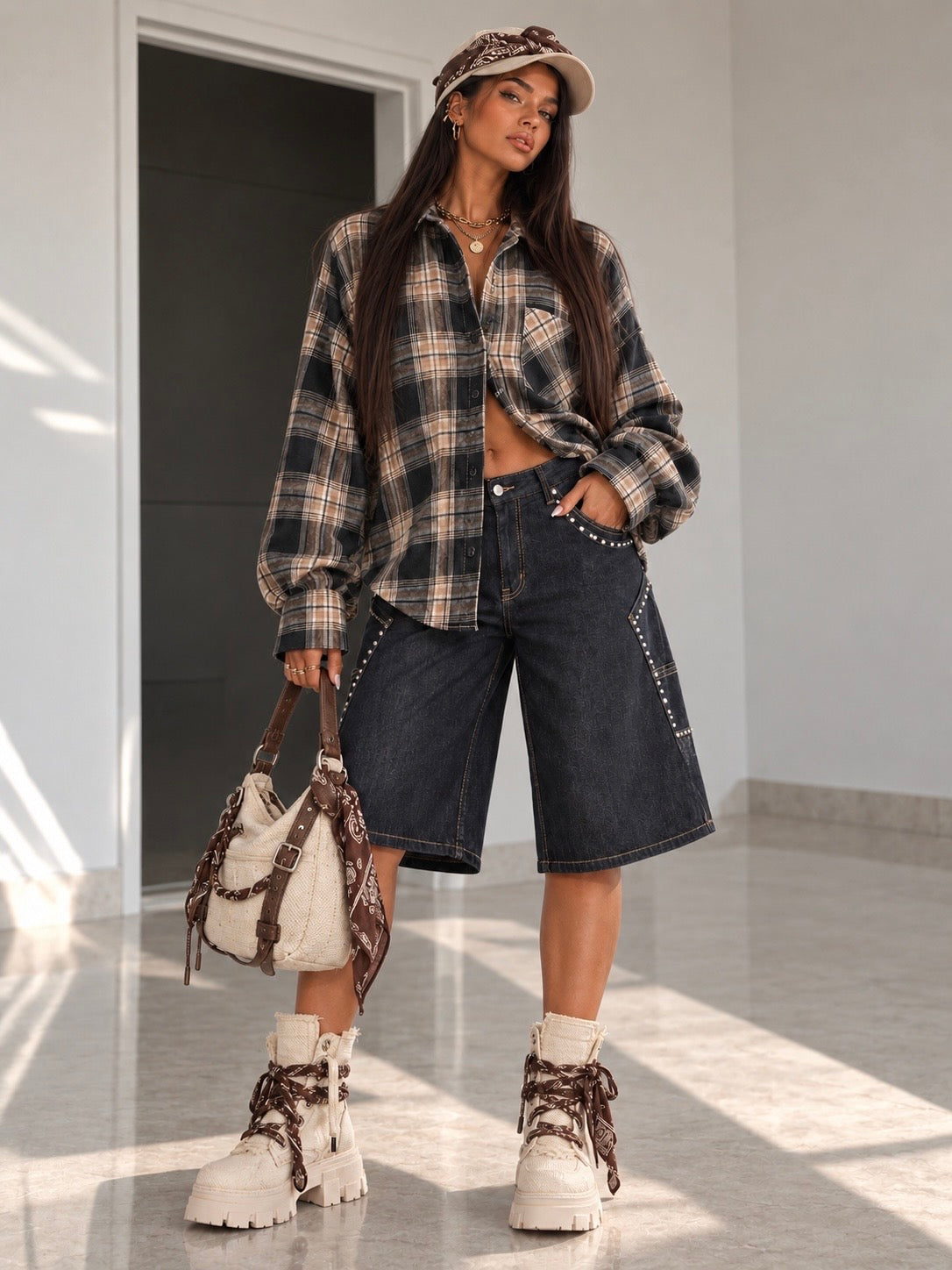 Camicia Oversize Soho a Quadri