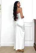 Abito bustier bianco con pizzo - R.a. Boutique