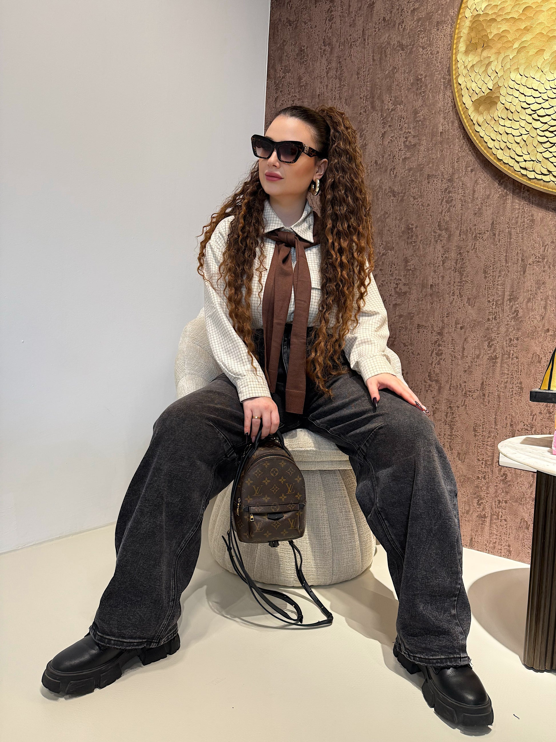 Camicia con cardigan choco - R.a. Boutique