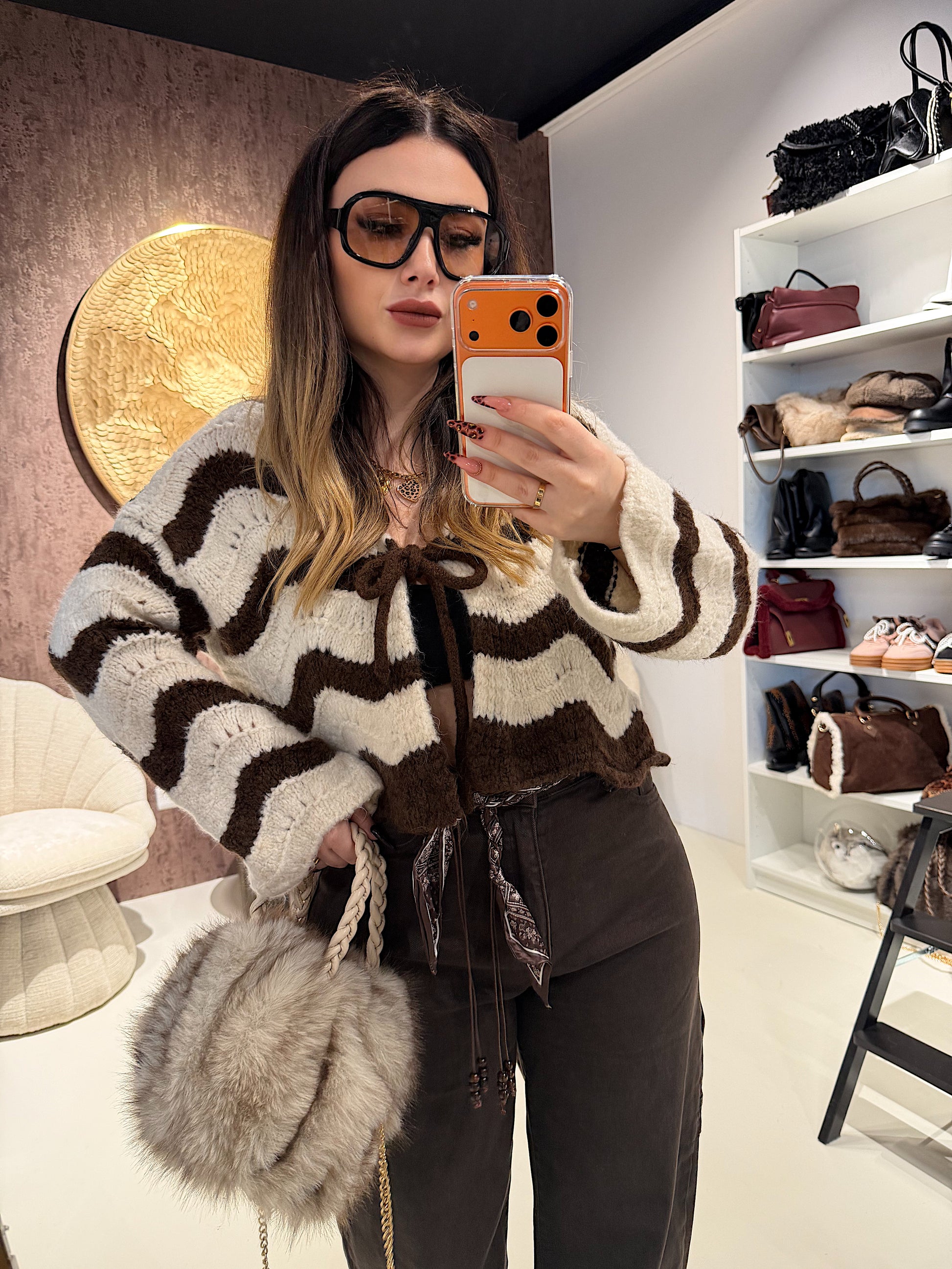 Maglioncino Waves Knit Bicolor - R.a. Boutique