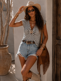 Top Righe Glam con Fibbia Gioiello - R.a. Boutique