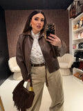 Giacca Leather Brown - R.a. Boutique