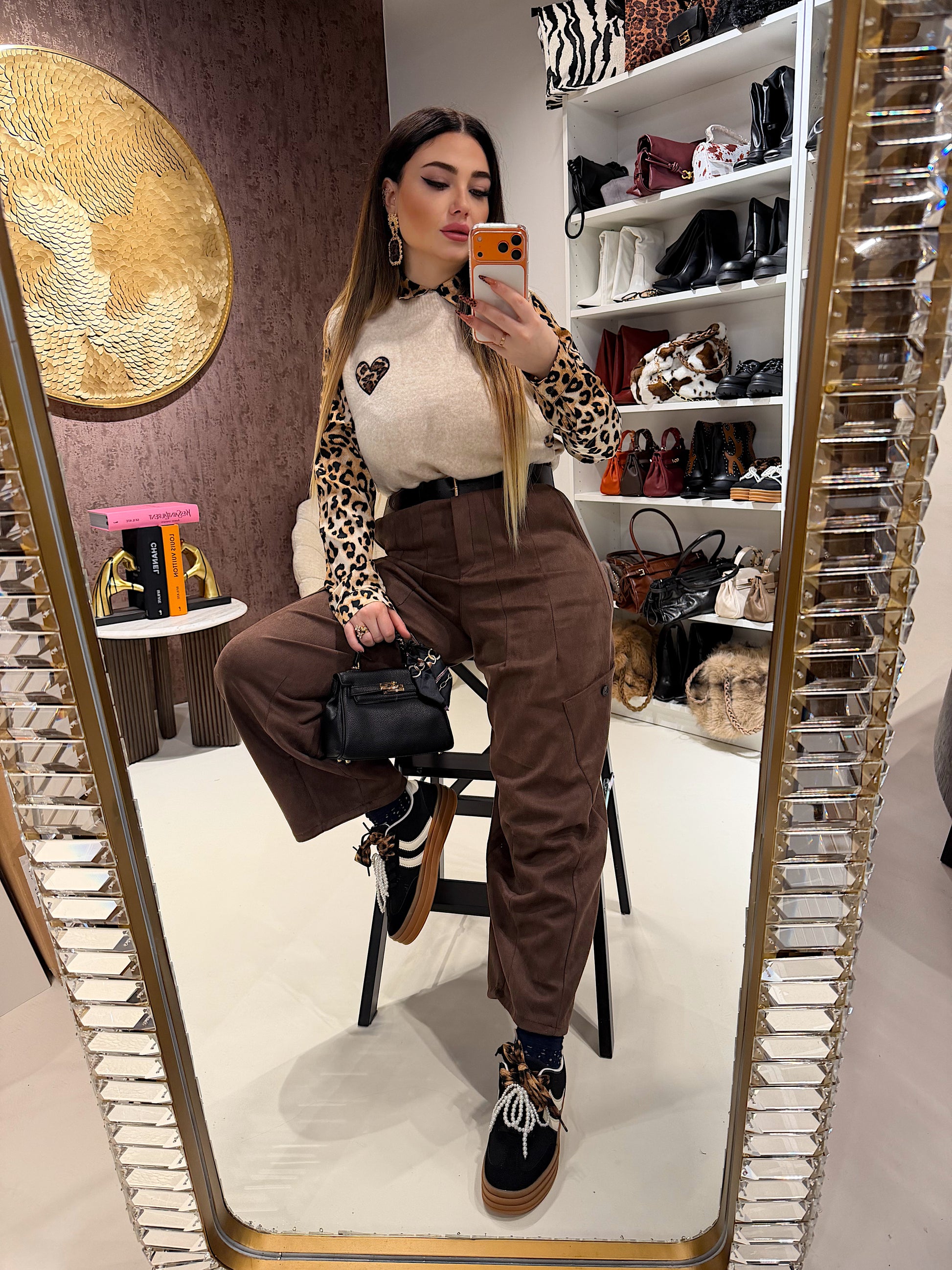 Gilet con cuore maculato i bottoni laterali - R.a. Boutique