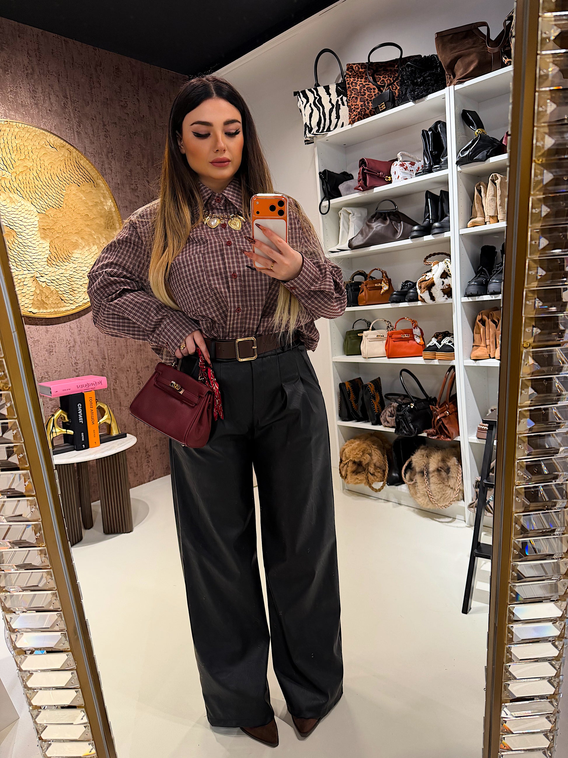 Camicia over a quadri spalle bombate - R.a. Boutique