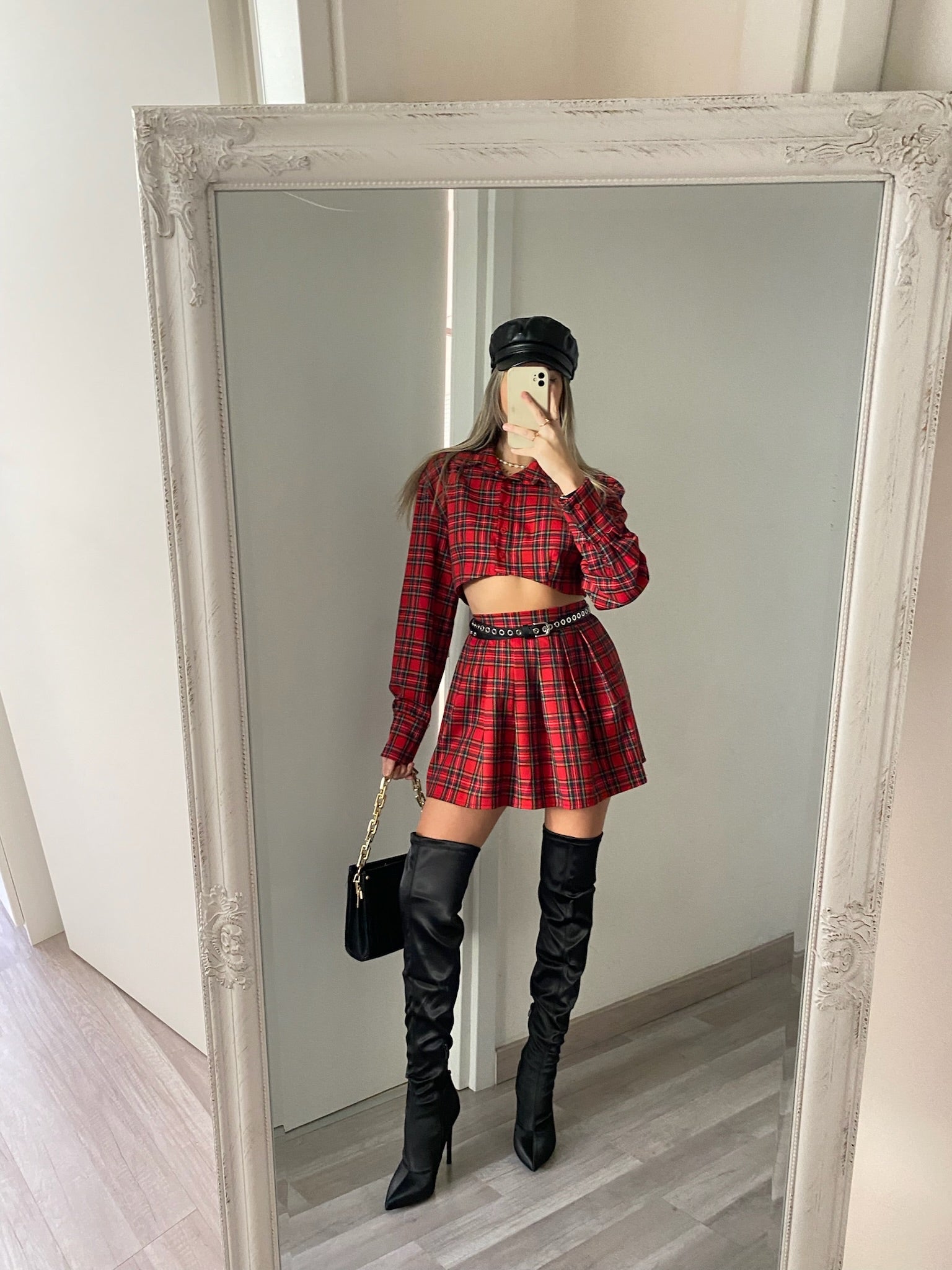 Completo camicia e gonna scozzese - R.a. Boutique 