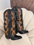 Texano Flame Camel e Nero - R.a. Boutique