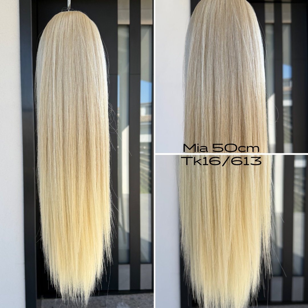 Coda #tk16/613 liscia 50cm con Coulisse castano naturale - R.a. Boutique