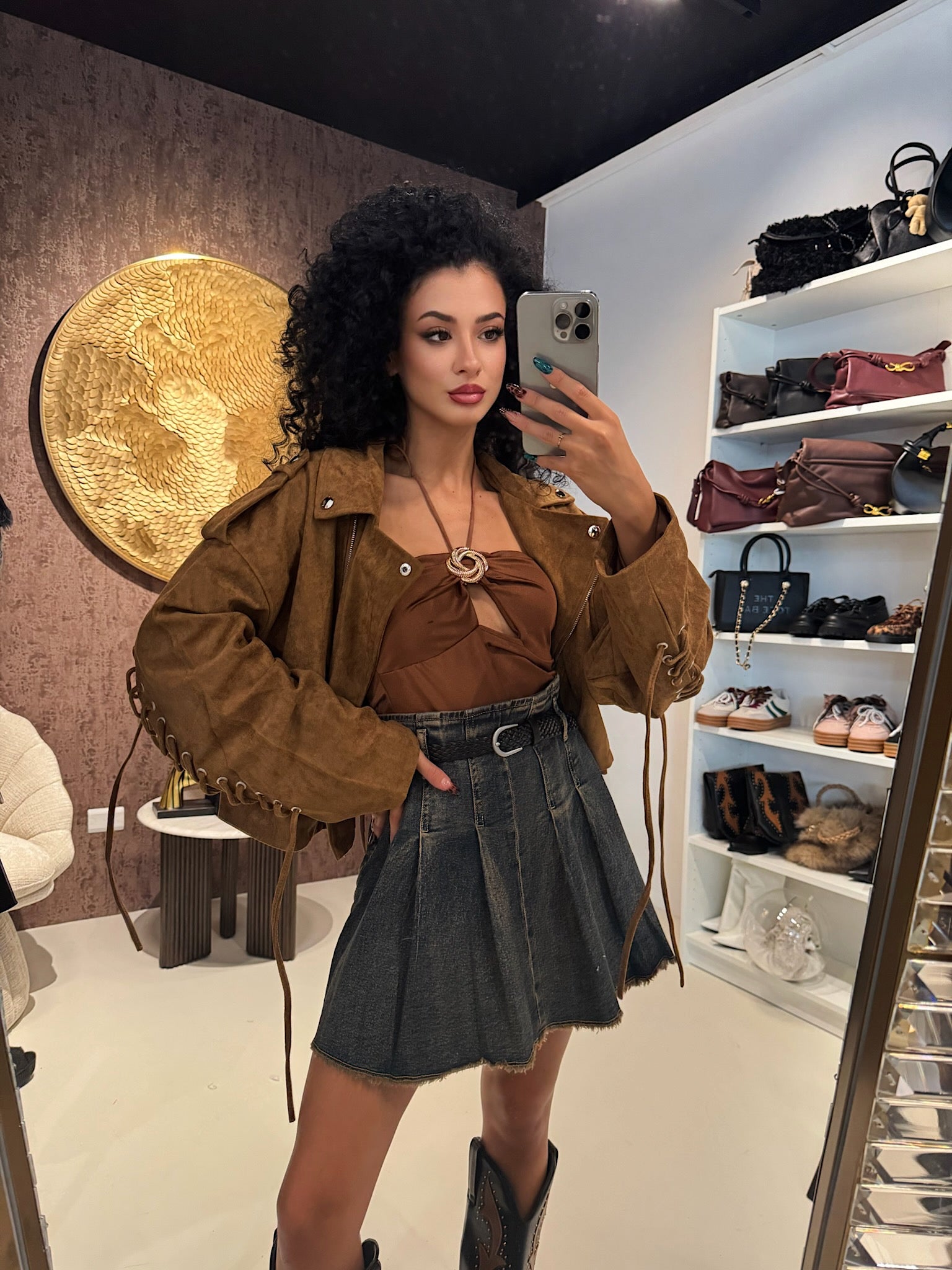 Gonna in jeans con cintura - R.a. Boutique