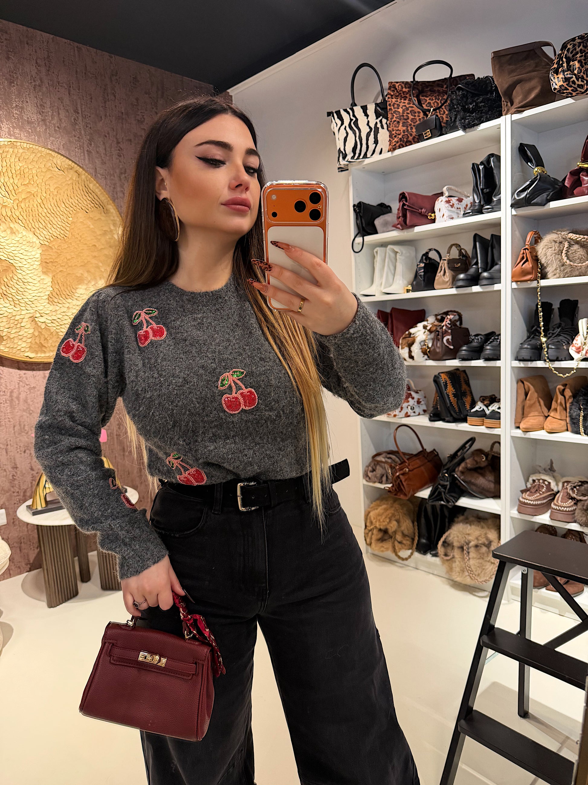 Maglione Sweet Cherry - R.a. Boutique