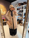 Cappotto con frange e fiocco 3 colori - R.a. Boutique
