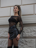 Body a rete con strass - R.a. Boutique 