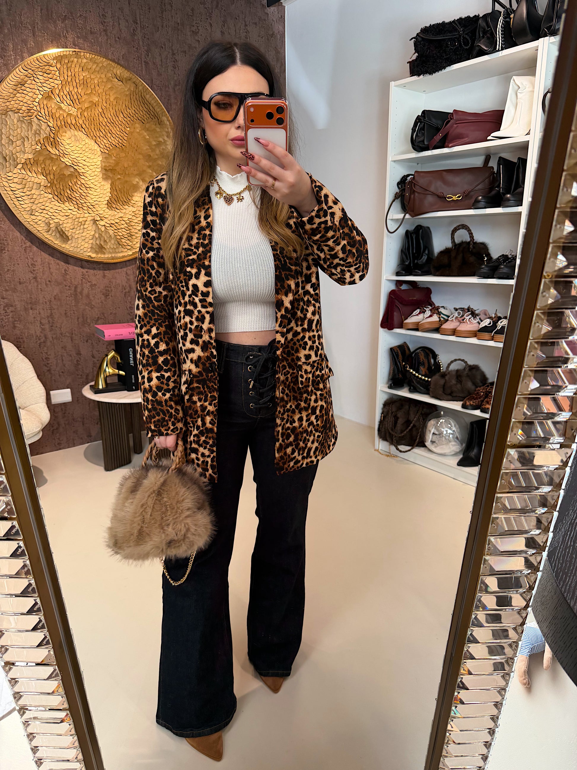 Giacca animalier con fodera interna - R.a. Boutique