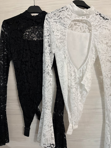 Body in pizzo schiena aperta - R.a. Boutique