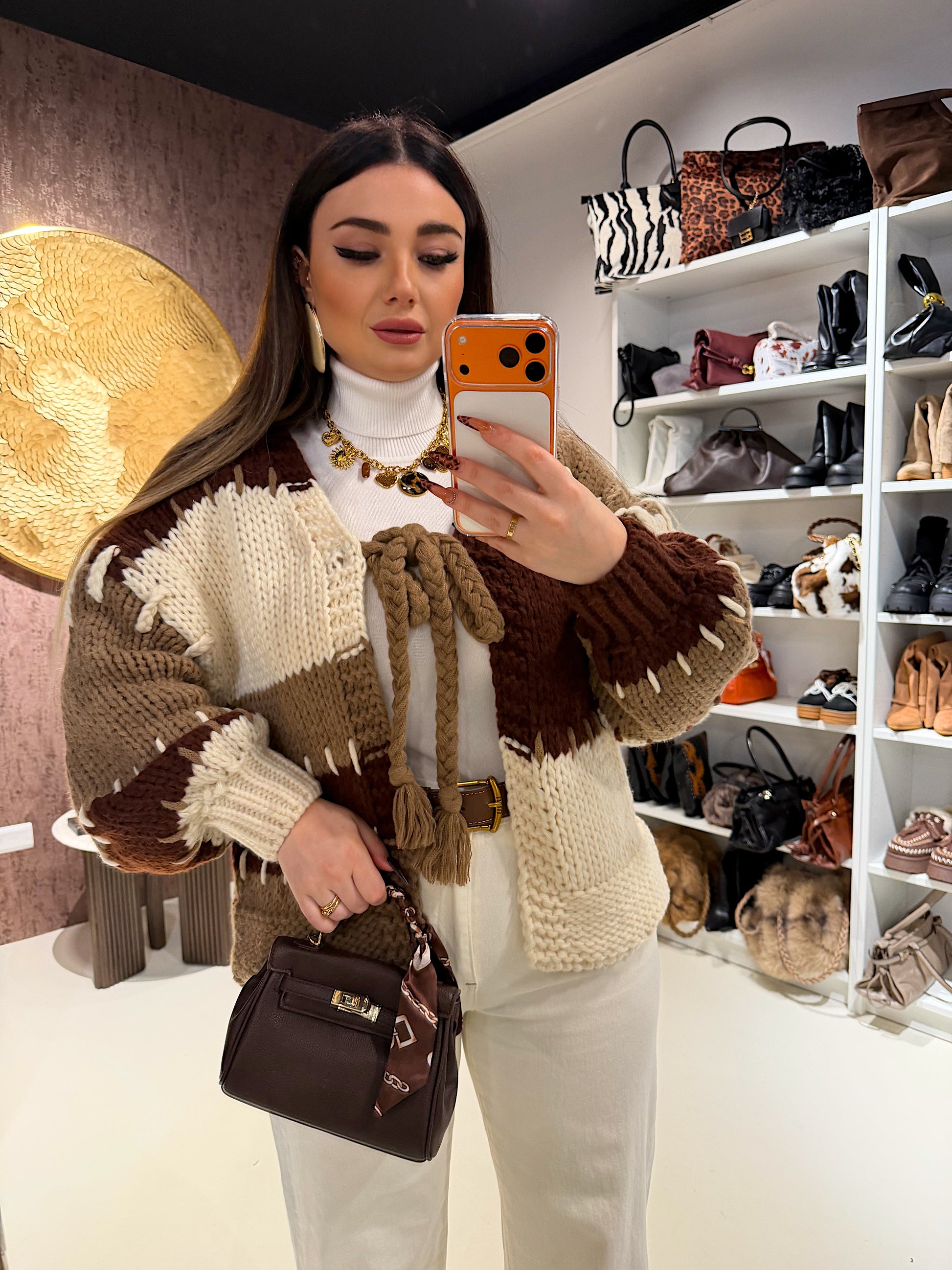 Cardigan a trecce - R.a. Boutique