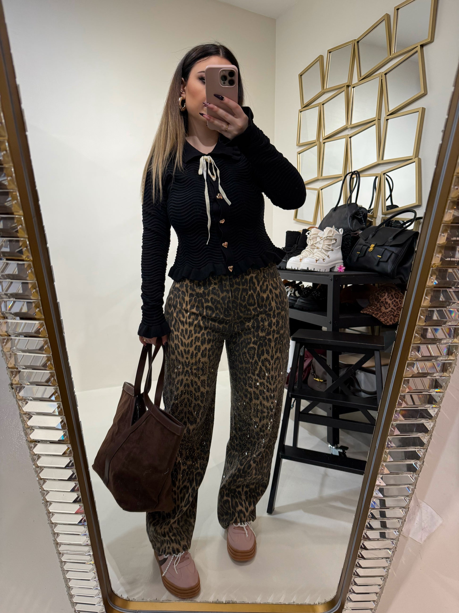 Maglioncino con rouches e bottoni a cuore - R.a. Boutique