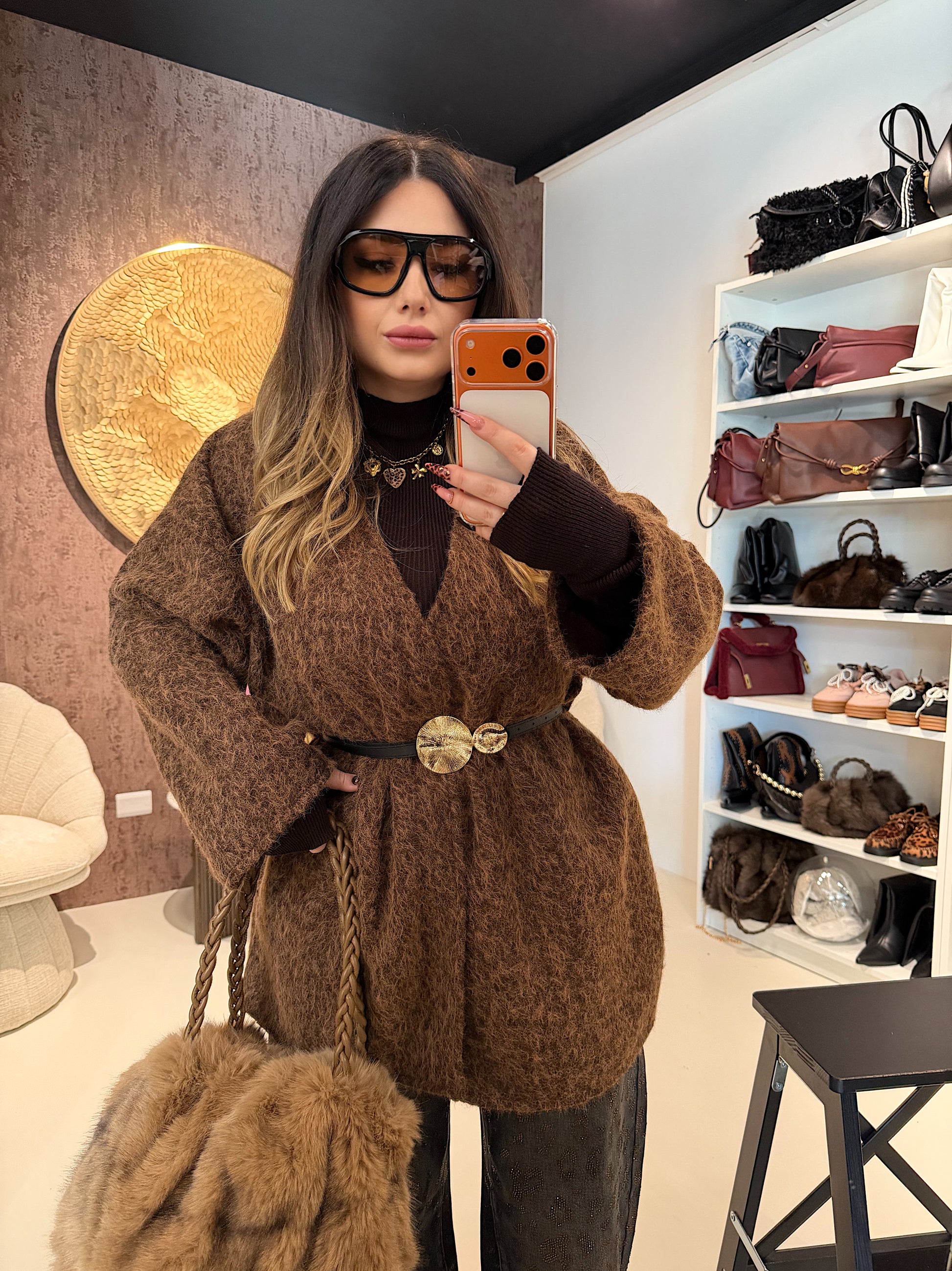 Cardigan Morbido Effetto Pelliccia - R.a. Boutique