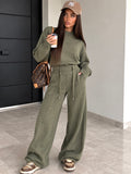Completo Soft Winter in Maglia con Pantalone – Verde Oliva - R.a. Boutique