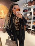 Cardigan Morbido con Cappuccio e laccio Animalier - R.a. Boutique