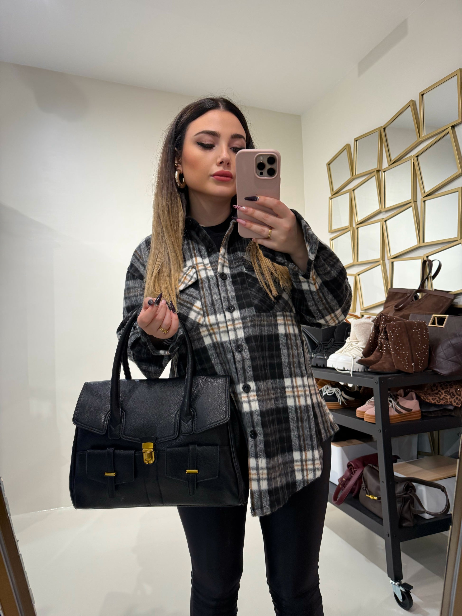 Camicia Oversize in Flanella a Quadri - R.a. Boutique