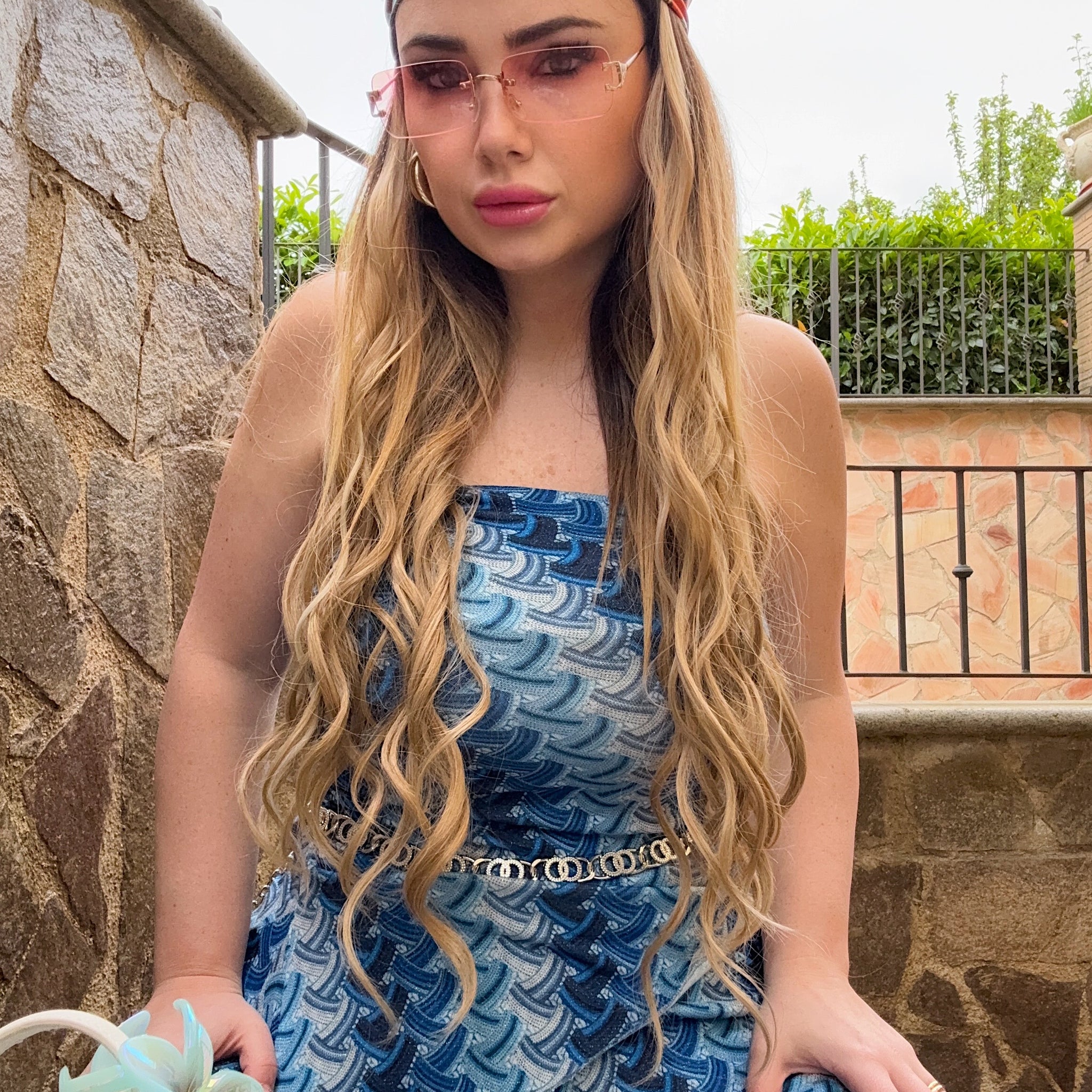 Bandana Blu arancio - R.a. Boutique