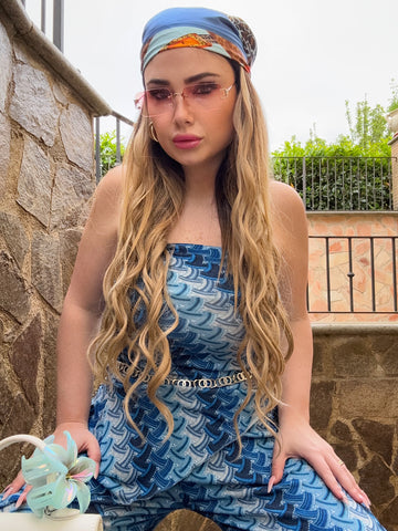 Bandana Blu arancio - R.a. Boutique