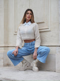 Jeans wide leg chiaro - R.a. Boutique 