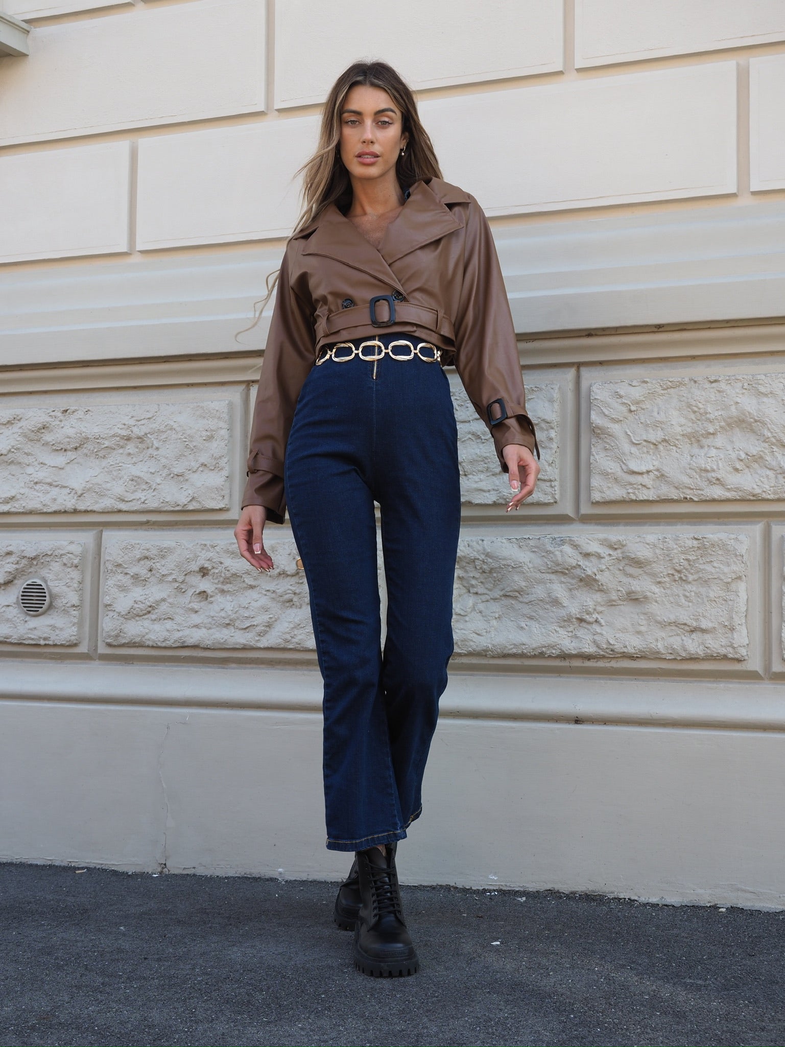 Giacca in ecopelle choco - R.a. Boutique 