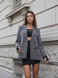 Blazer gessato grigio - R.a. Boutique 
