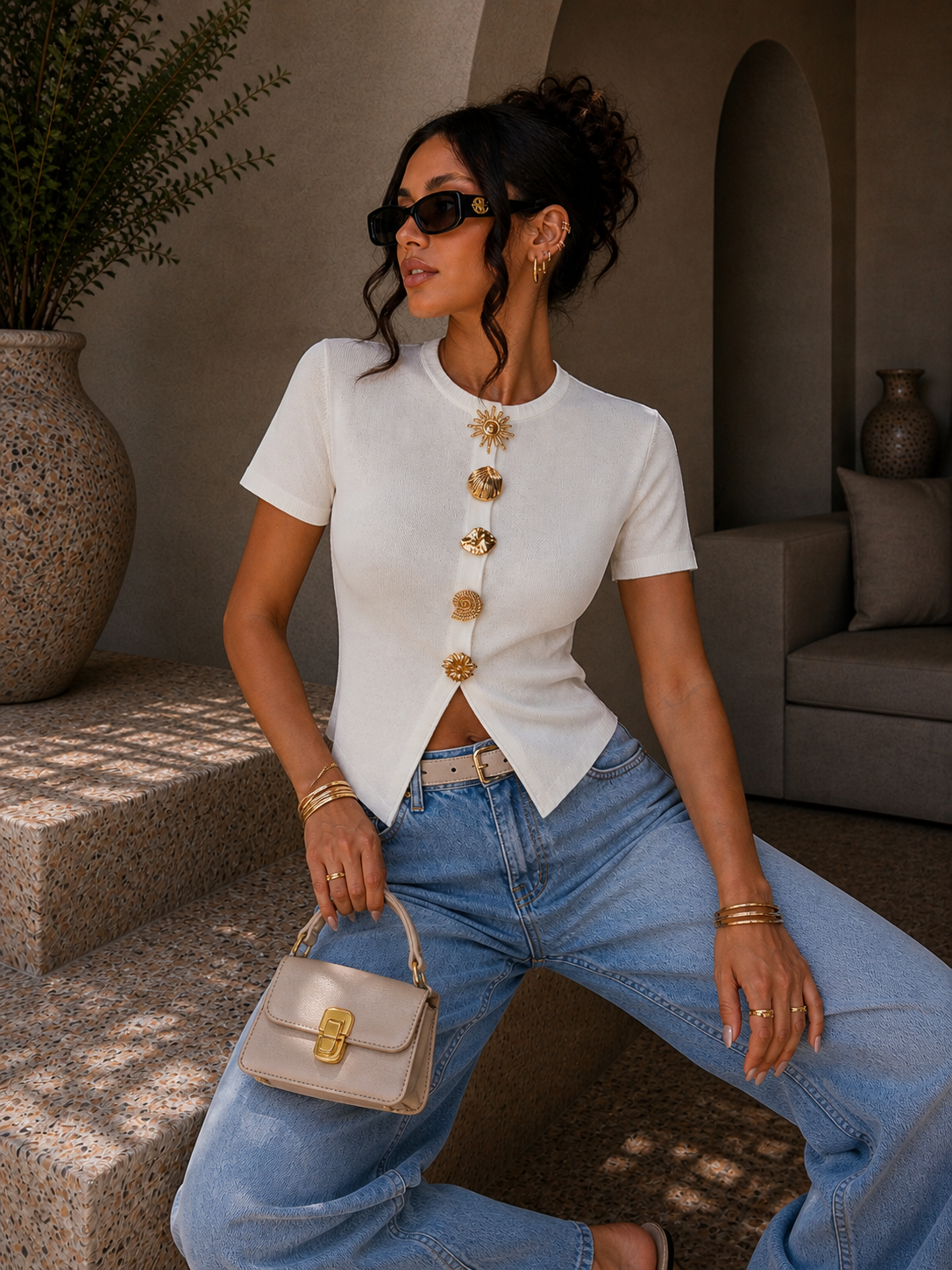 Maglia con gioielli Marine - R.a. Boutique