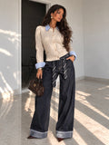 Maglioncino a Trecce con colletto e polsino a camicia - R.a. Boutique