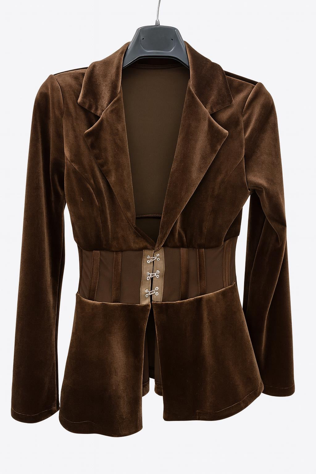 Giacca bustier in ciniglia