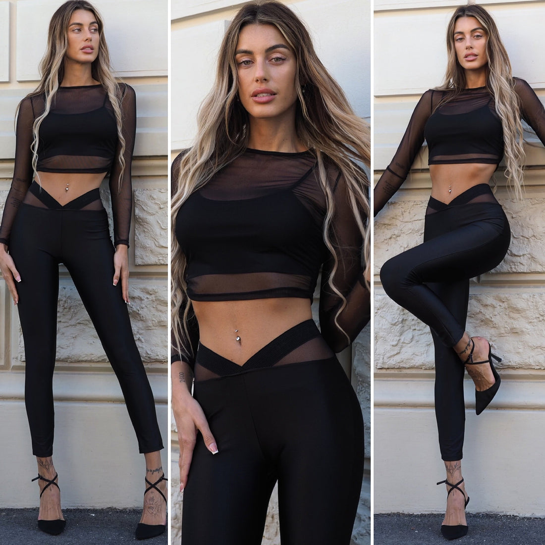 Pantalone con trasparenza - R.a. Boutique 