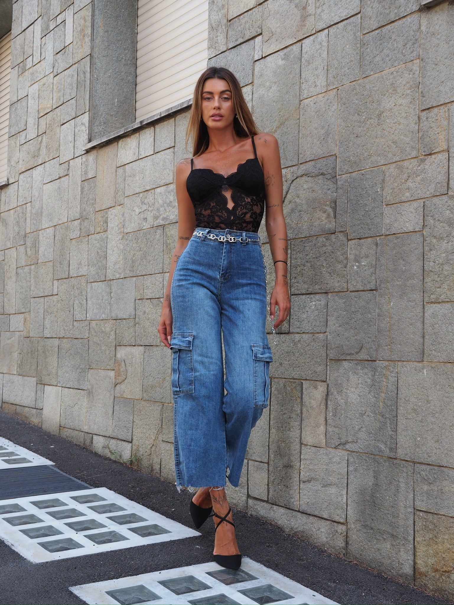 Body nero in pizzo - R.a. Boutique 