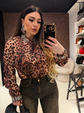 Camicia Animalier con Colletto Gioiello - R.a. Boutique