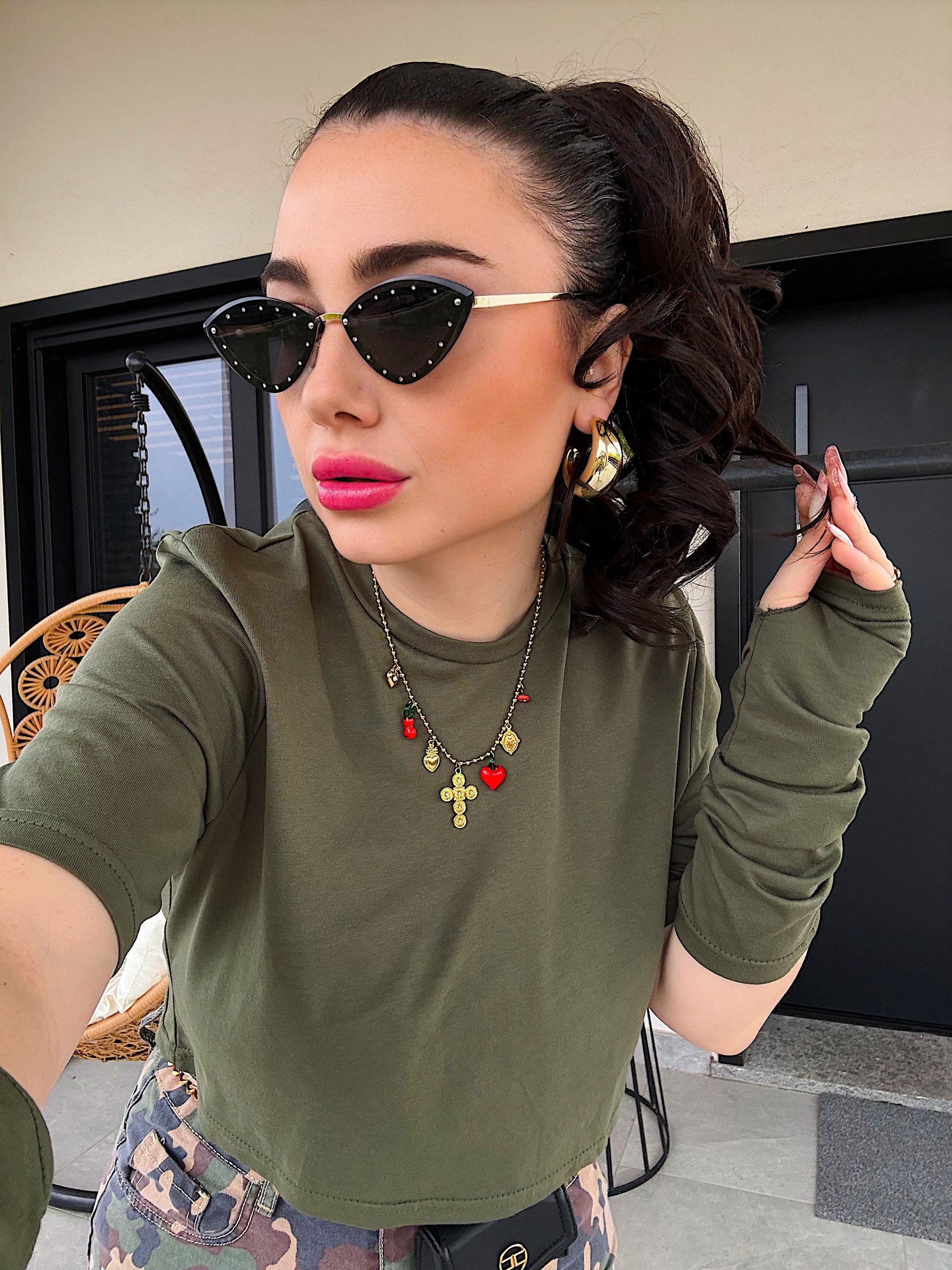 Collana croce e cuore - R.a. Boutique