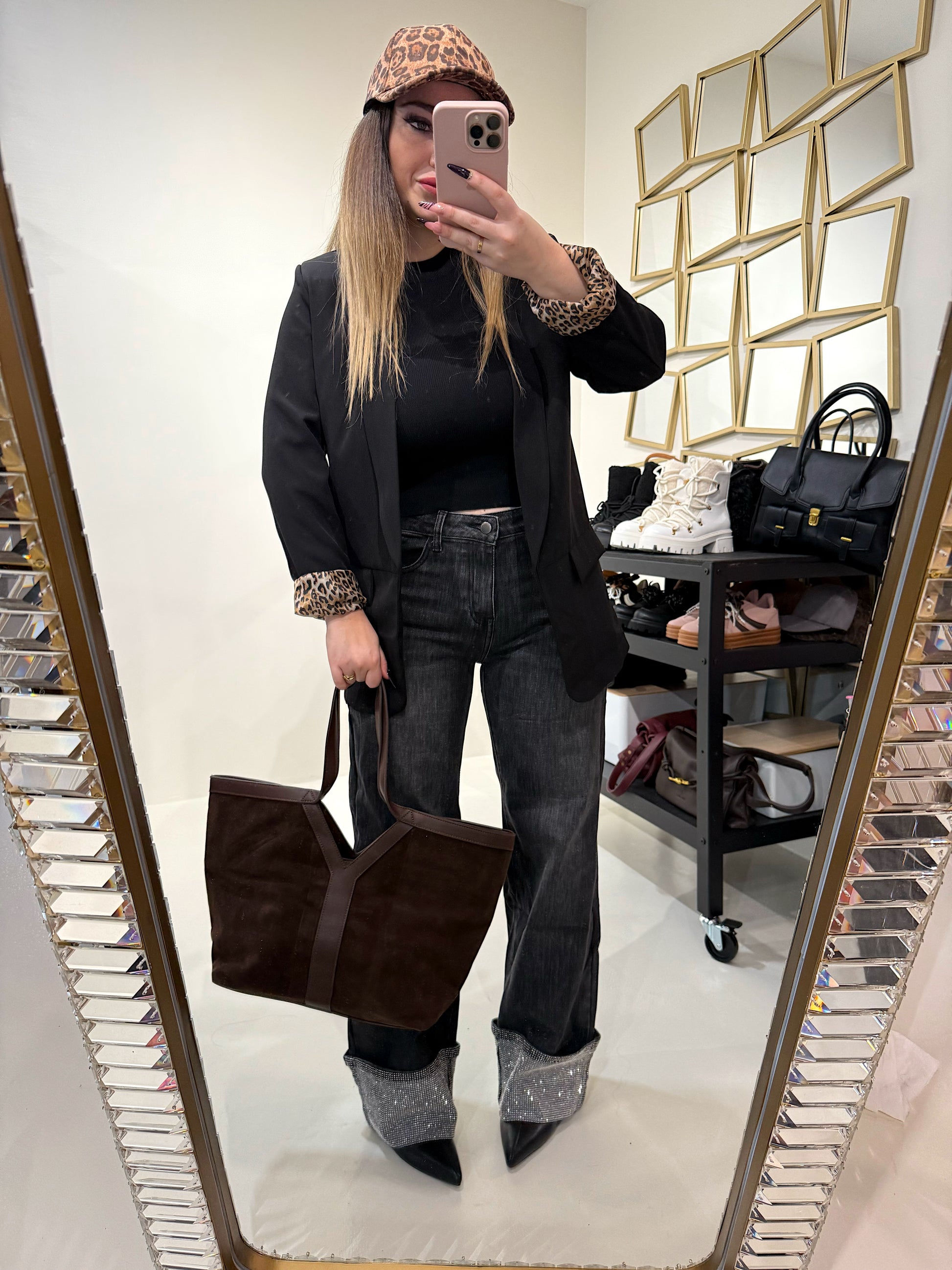 Giacca con fodera maculata - R.a. Boutique