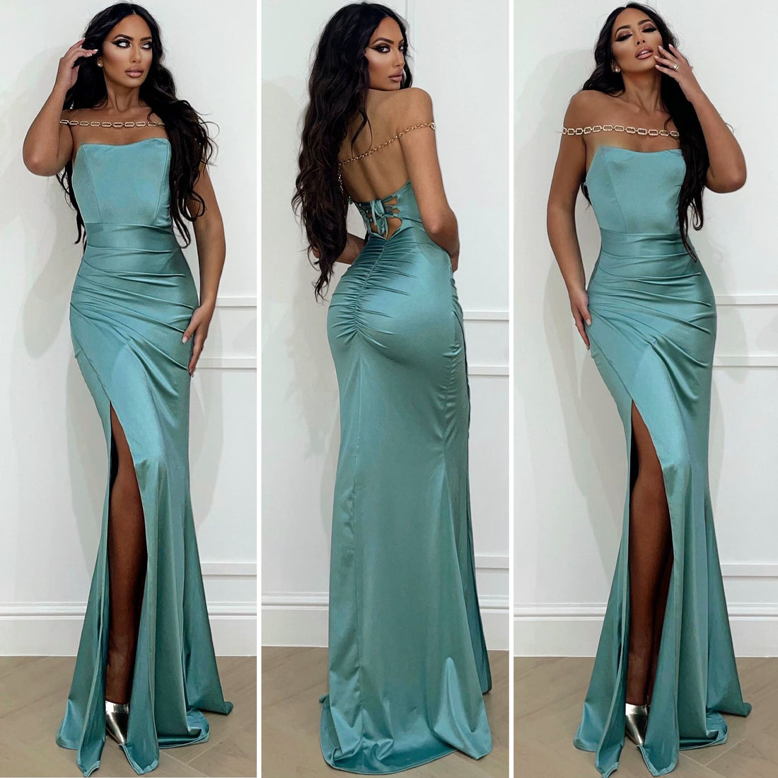 Abito a sirena con push up e incrocio tiffany - R.a. Boutique 