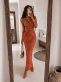Abito Lungo Fleur in Velo - R.a. Boutique