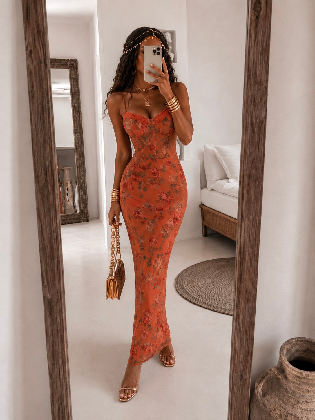 Abito Lungo Fleur in Velo - R.a. Boutique